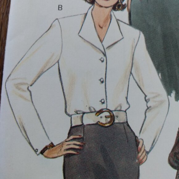Vintage Vogue Blouse Shirt Sewing Pattern 6-10 UNCUT 9039 90s - Picture 5 of 14